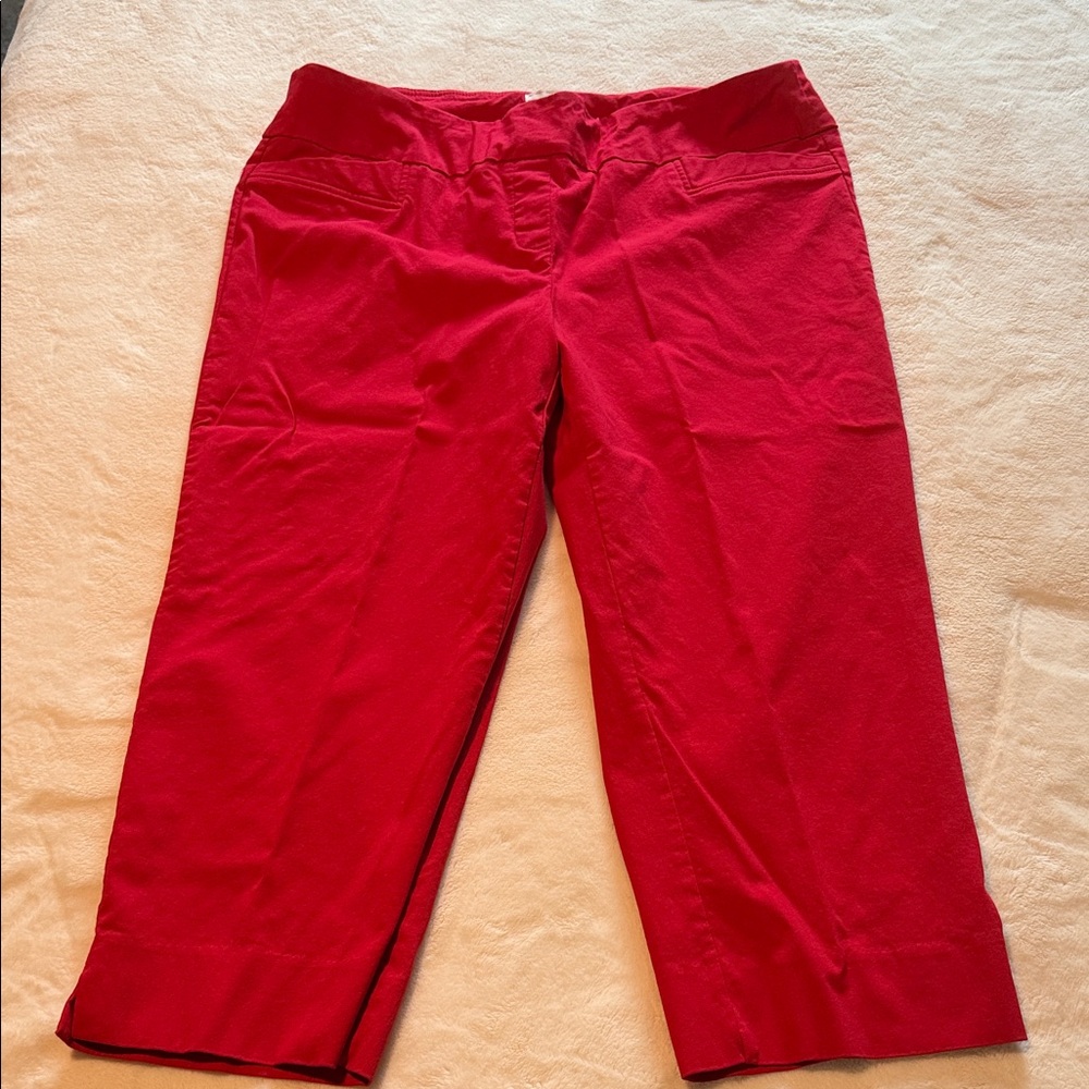 Zac & Rachel Red Cropped Pants